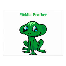 frog middle brother post card