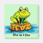 frog on a rock magnet