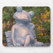 Frog on Bench Mouse Pad