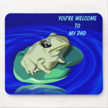 Frog on Lily Pad  Mouse Pad