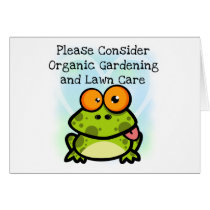 Frog Organic Gardening T-shirts and Gifts Greeting Card