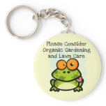 Frog Organic Gardening T-shirts and Gifts Keychain