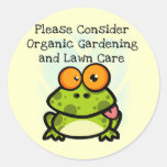 Frog Organic Gardening T-shirts and Gifts Sticker