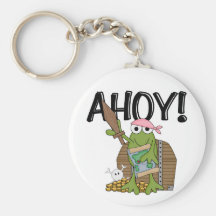 Frog Pirate With Gold - Girl T-shirts and Gifts Keychain