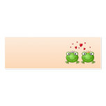 Frog Prince and Frog Princess, with hearts. Business Card Template