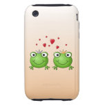 Frog Prince and Frog Princess, with hearts. iPhone 3 Tough Cases