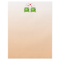 Frog Prince and Frog Princess, with hearts. Full Color Flyer