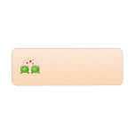 Frog Prince and Frog Princess, with hearts. Custom Return Address Labels