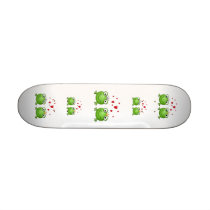 Frog Prince and Frog Princess, with hearts. Skate Board Deck