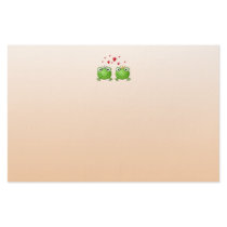 Frog Prince and Frog Princess, with hearts. Customized Stationery