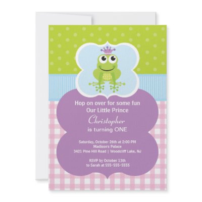 Frog Prince Birthday Party Invitation by celebrateitinvites