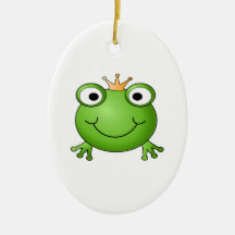 Frog Prince. Happy Frog. Christmas Tree Ornaments