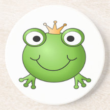 Frog Prince. Happy Frog. Drink Coaster