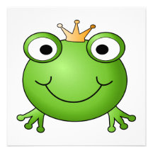 Frog Prince. Happy Frog. Personalized Invite