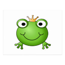 Frog Prince. Happy Frog. Postcards