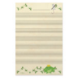 Frog Prince & Mouse Music Manuscript Paper stationery