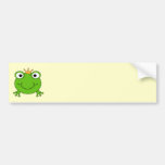 Frog Prince. Smiling Frog with a Crown. Bumper Sticker