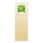 Frog Prince. Smiling Frog with a Crown. Business Card Template