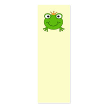 Frog Prince. Smiling Frog with a Crown. Business Cards