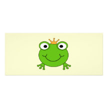 Frog Prince. Smiling Frog with a Crown. Custom Announcements