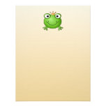 Frog Prince. Smiling Frog with a Crown. Personalized Invite