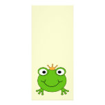 Frog Prince. Smiling Frog with a Crown. Personalized Invite