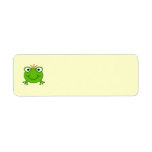 Frog Prince. Smiling Frog with a Crown. Custom Return Address Label
