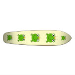Frog Prince. Smiling Frog with a Crown. Custom Skate Board