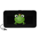 Frog Prince. Smiling Frog with a Crown. Notebook Speaker