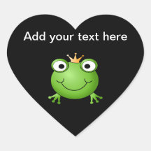 Frog Prince. Smiling Frog with a Crown. Stickers