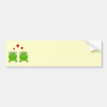 Frog Princess and Frog Prince, with hearts. Bumper Stickers