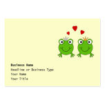 Frog Princess and Frog Prince, with hearts. Business Card Templates