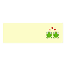 Frog Princess and Frog Prince, with hearts. Business Cards