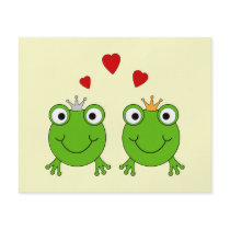 Frog Princess and Frog Prince, with hearts. Custom Flyer