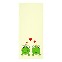 Frog Princess and Frog Prince, with hearts. Custom Invite