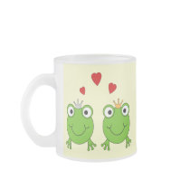 Frog Princess and Frog Prince, with hearts. Coffee Mugs