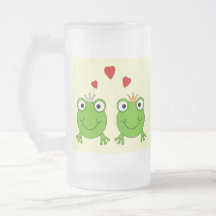 Frog Princess and Frog Prince, with hearts. Coffee Mug