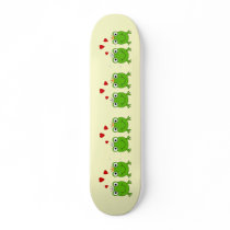 Frog Princess and Frog Prince, with hearts. Skate Board Deck