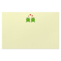 Frog Princess and Frog Prince, with hearts. Stationery Paper