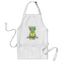 Frog Reading is Fun T-shirts and Gifts Apron