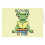 Frog Reading is Fun T-shirts and Gifts Card