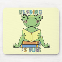 Frog Reading is Fun T-shirts and Gifts Mouse Pad