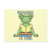 Frog Reading is Fun T-shirts and Gifts Postcards
