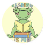 Frog Reading is Fun T-shirts and Gifts stickers