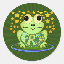 FROG ROUND STICKER
