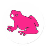 Frog Silhouette Froggy Jump Amphibians Hop Round Sticker