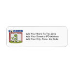 Frog Soccer Goalie T-shirts and Gifts Return Address Labels