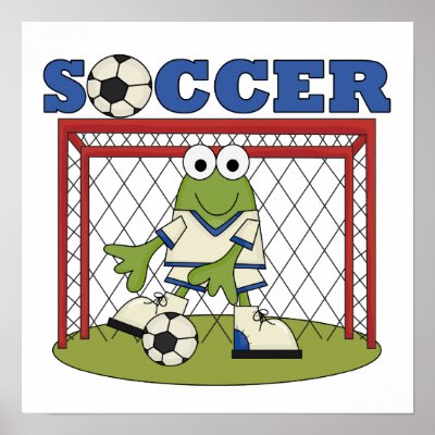 Frog Soccer Goalie T-shirts and Gifts Print by sport_shop