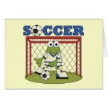 Frog Soccer Goalie Tshirts and Gifts Greeting Cards