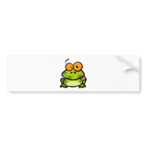Frog Sticking Out His Tongue Bumper Stickers